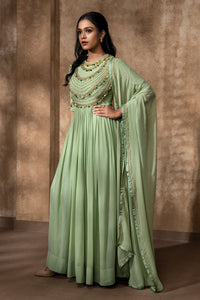 Dew Drops Gown - Sage Green